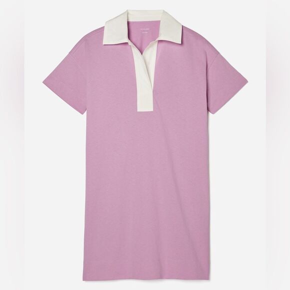 NWT Everlane The Organic Cotton Polo Short Sleeve Mini Shirt Dress Size Medium - Picture 5 of 7